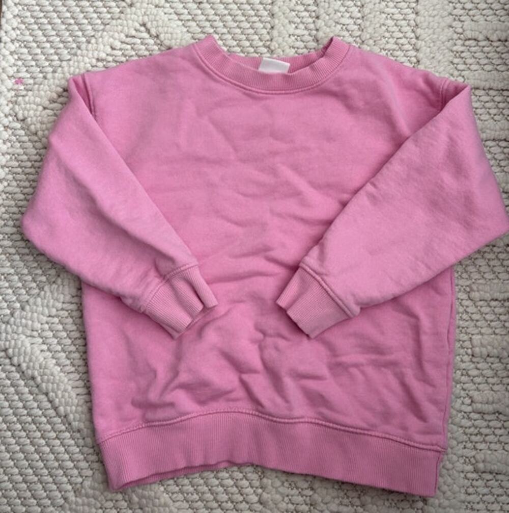 Zara Girls Hot Pink Crewneck Sweatshirt Size 6-7 Years